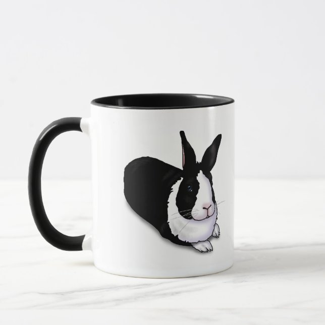 Tasse Lapin noir et blanc (Gauche)