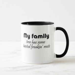 Tasse L'arbre généalogique drôle cite des cadeaux que