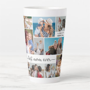 Tasse Latte 11 Photo Collage Meilleure Maman Jamais