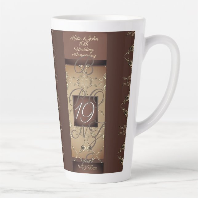 Tasse Latte 19ème anniversaire du Mariage de bronze de Drk (Droite)