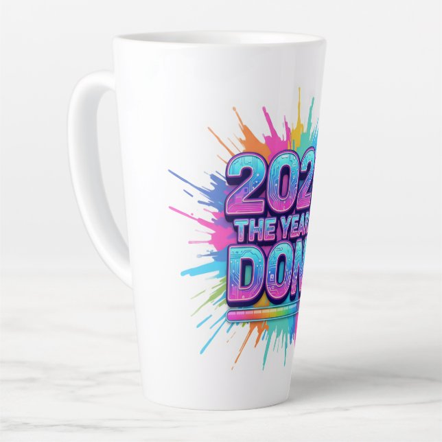 Tasse Latte 2026 Loading... Progress Bar Sticker (Angle gauche)