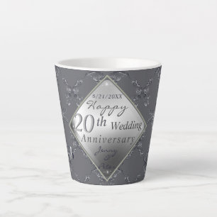 Tasse Latte 20e anniversaire de l'émeraude de platine Latte Mu