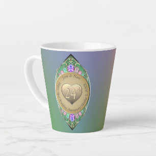 Tasse Latte 24e anniversaire du Mariage Opal