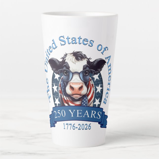 Tasse Latte 250e anniversaire des États-Unis (Devant)