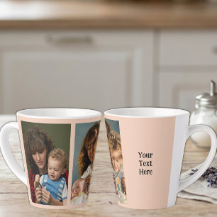 Tasse Latte 2 photo ajouter du texte blanc pêche