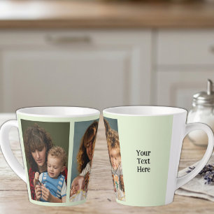Tasse Latte 2 photo ajouter du texte blanc vert