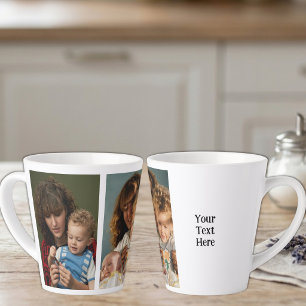 Tasse Latte 2 photo ajouter texte blanc noir