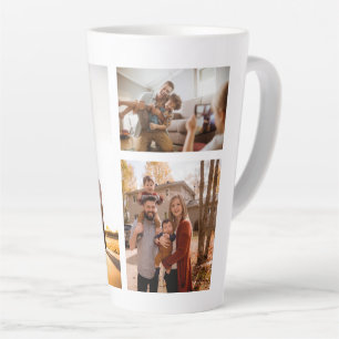 Tasse Latte 3 Collage photo personnalisé