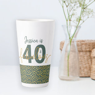 Tasse Latte 40 et Fabulous Green and Gold Personnalisé