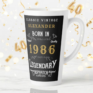 Tasse Latte 40e anniversaire 1986 Legend Retro