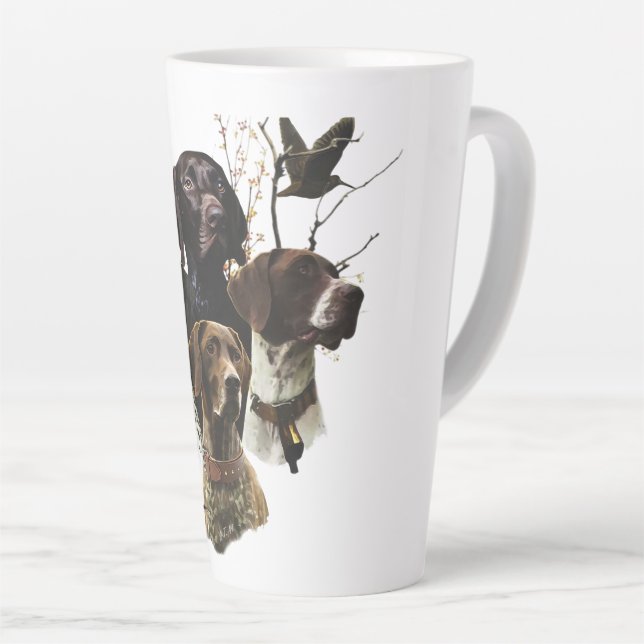 Tasse Latte 4 Couleurs de pointeur germanophones (Angle droit)