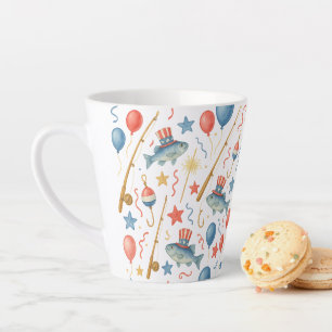 Tasse Latte 4 juillet Fête de l'Indépendance pour les amateurs