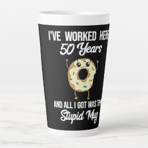 Tasse Latte 50 Anniversaire de travail Appréciation cadeau Mu