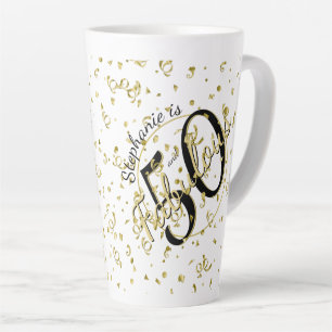 Tasse Latte 50 et fabuleuse fête d'anniversaire Black/Gold Fun