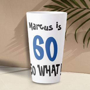 Tasse Latte 60 Quelle drôle de Typographie Positive 60e Annive