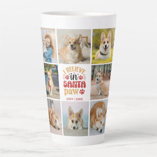 Tasse Latte 8 Photo Collage Je Crois En Père Noël Paw Nom Et D