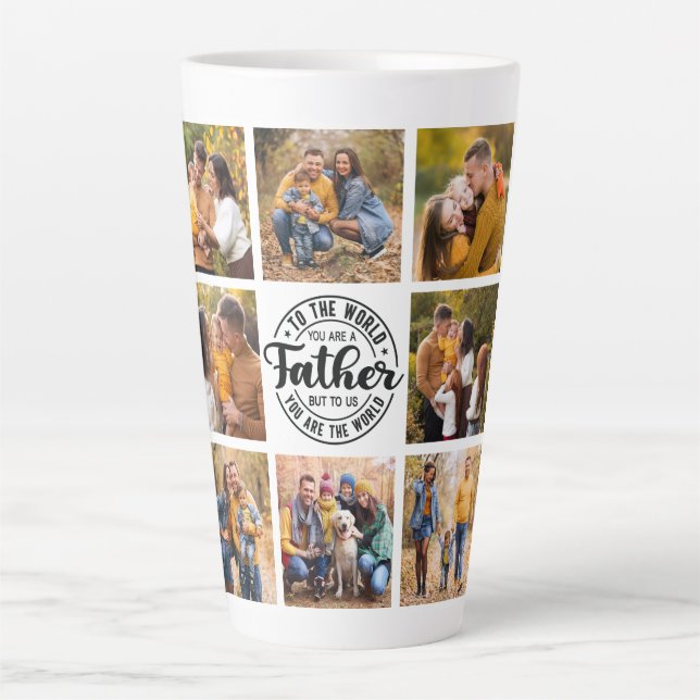 Tasse Latte 8 Photo Collage Toutes les occasions Le meilleur p (Devant)