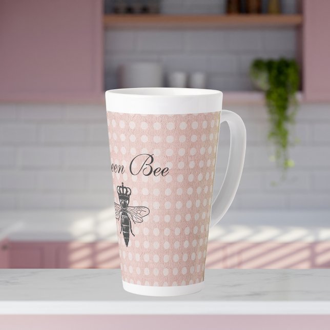 Tasse Latte Abeille de la reine vintage (Créateur téléchargé)