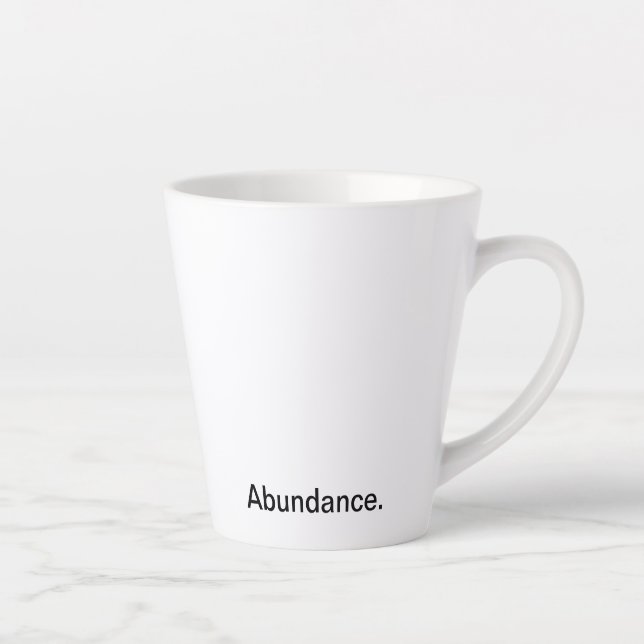 Tasse Latte Abondance. - Nettoyer le texte noir et blanc (Droite)