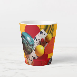 Tasse Latte Abstract geometric colorful composition 