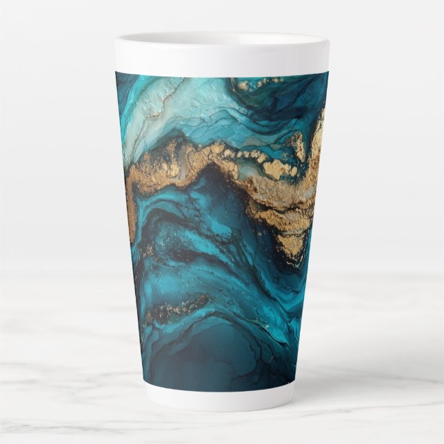 Tasse Latte Abstract marine  (Devant)