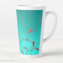 Abstrait 16 Azure, Bleu tacheté, Orange/rouge