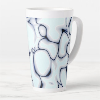 Tasse Latte Abstrait 7 Bébé rose subtil bleu avec accentuation