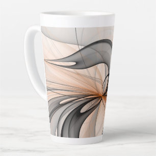 Tasse Latte Abstrait Anthracite Grey Sienna Art moderne fracta