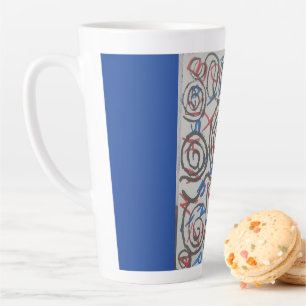 Tasse Latte Abstrait Coloré 