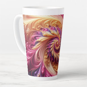 Tasse Latte Abstrait moderne de torréfaction rose, or et viole