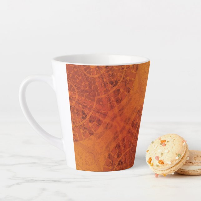 Tasse Latte Acceptation | Médaillons de saumons rouges orange  (En situation)