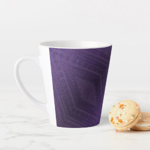 Tasse Latte Acceptation   Motif Boho violet écectique