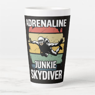 Tasse Latte Accro à l'adrénaline parachutiste
