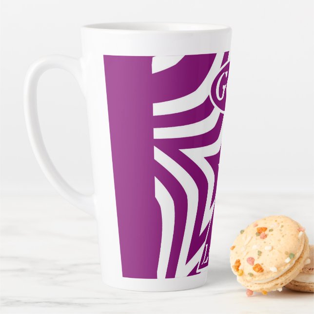 Tasse Latte Achempong Dieu est Love Star Profond pourpre (En situation)