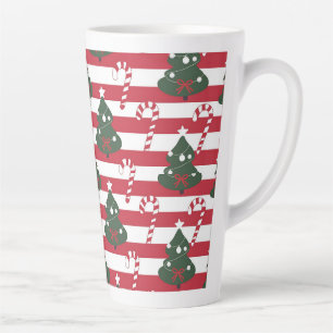 Tasse Latte AD 003 - motif graphique numérique de Noël