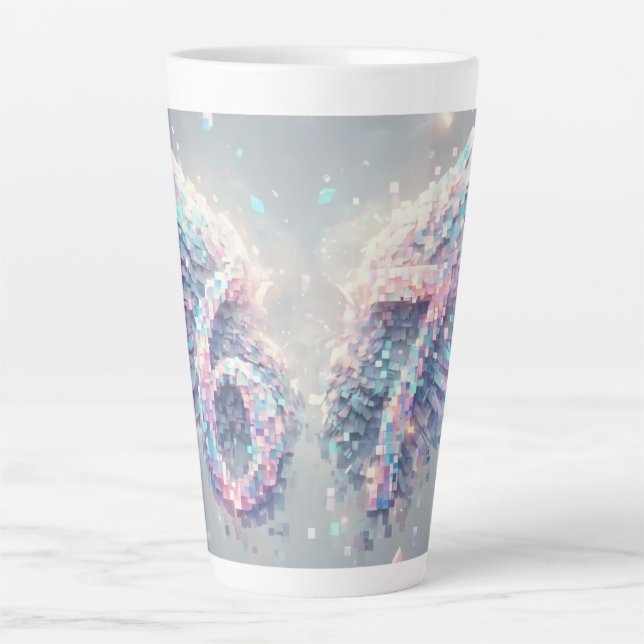 Tasse Latte Aesthetic Angel Trendy Y2K 2000s Futuristic Neon (Devant)