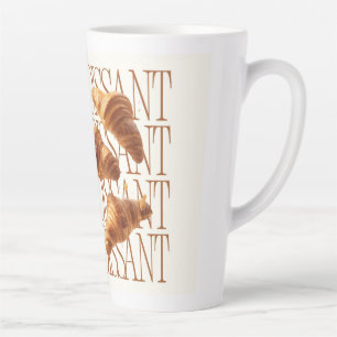 Tasse Latte Affiche de nourriture esthétique Croissant – Boula