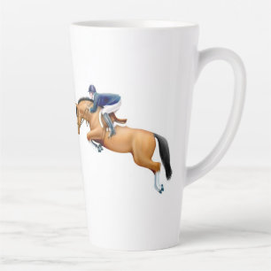 Tasse Latte Afficher Cheval de saut équestre