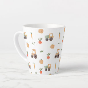 Tasse Latte Agritourisme jardin aquarelle Motif amusant