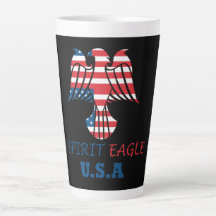 Tasse Latte aigle spirituel drapeau USA