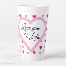 "Aimez-vous un latte" coeur du motif Valentine