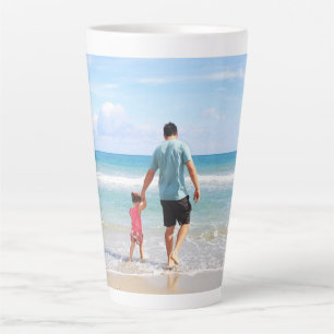 Tasse Latte Ajouter votre propre photo et/ou texte