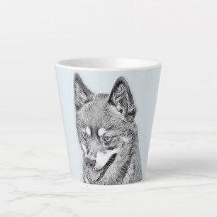 Tasse Latte Alaskan Klee Kai Peinture - Cute Original Chien Ar