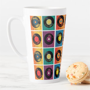Tasse Latte Album Retro les années 70 60s Vinyl Record