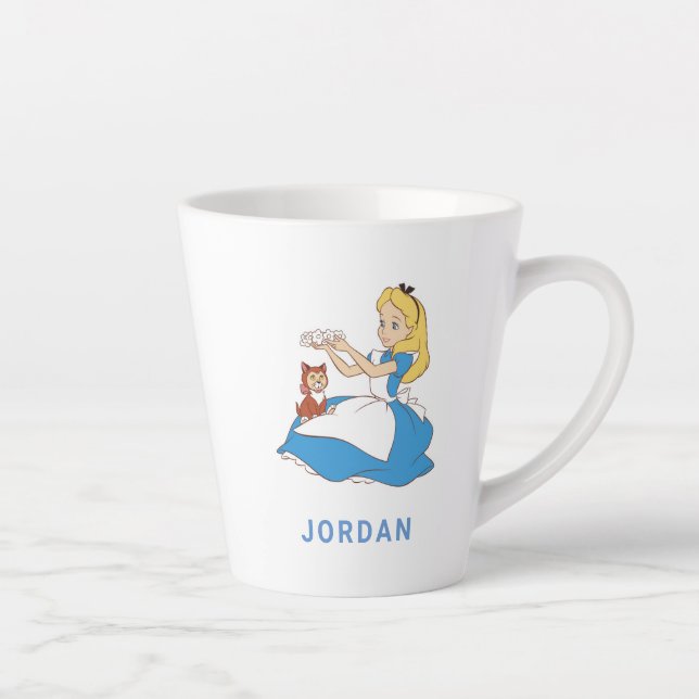 Tasse Latte Alice au pays des merveilles : Alice et Dinah Disn (Droite)