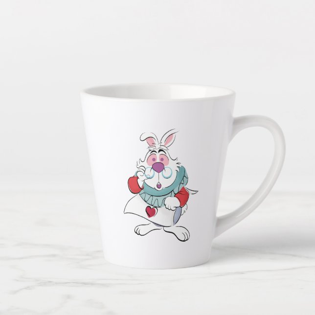 Tasse Latte Alice au pays des merveilles| Le Lapin Blanc (Droite)