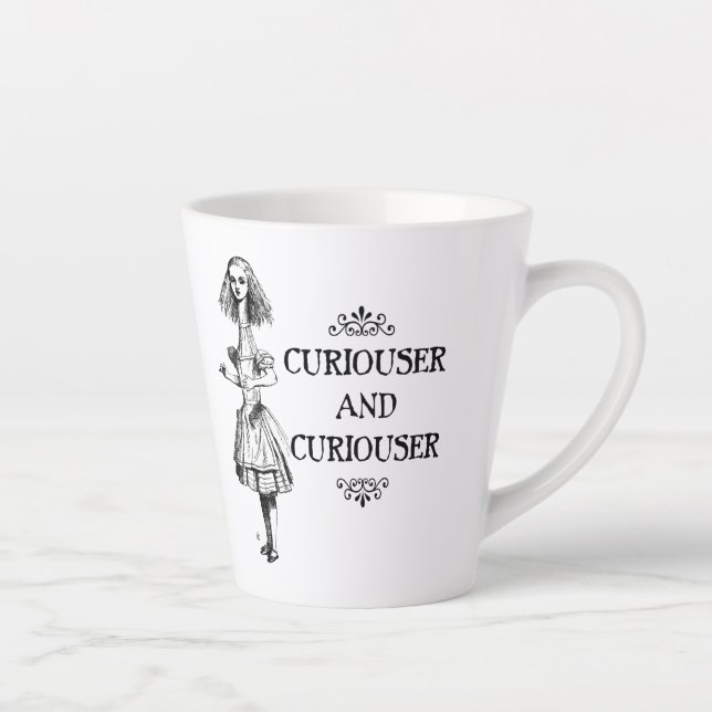 Tasse Latte Alice - Curieux et curieux (Droite)