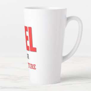 Tasse Latte Alimentez Votre Aventure – Typographie de Moto Ext