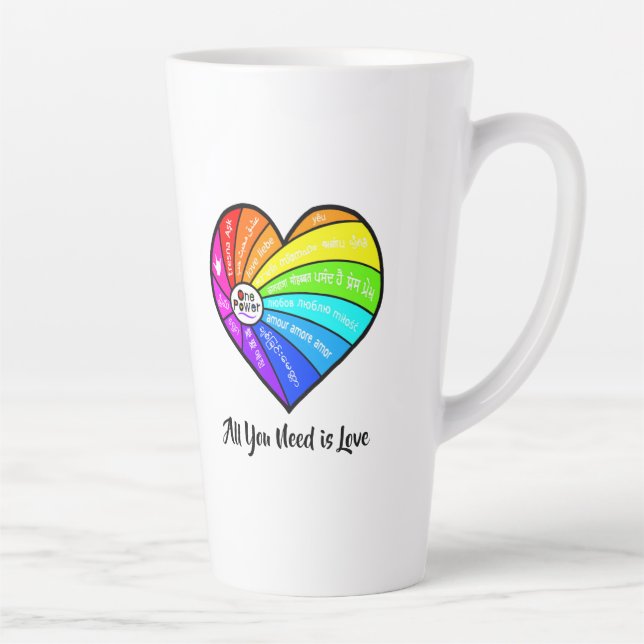 Tasse Latte All You Need is Love (Droite)
