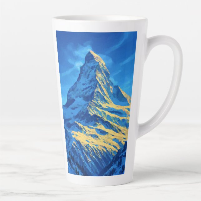 Tasse Latte Alpes Matterhorn Suisse (Droite)